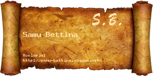 Samu Bettina névjegykártya