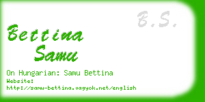 bettina samu business card